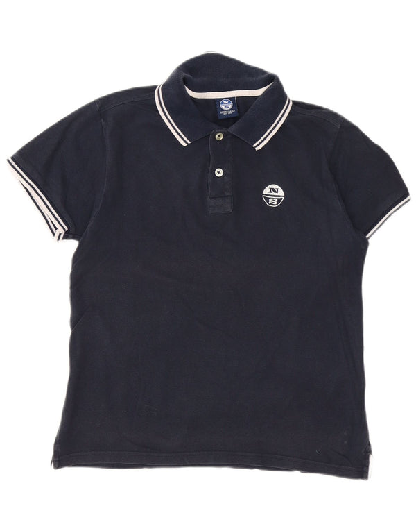 North Sails polo majica za dječake 13-14 godina, tamnoplavi pamuk na pruge