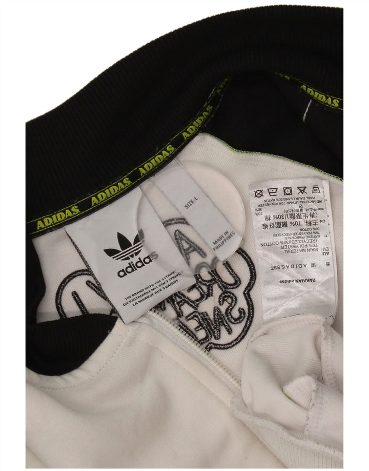 Adidas muška gornja jakna trenirke, veliki bijeli poliester u boji