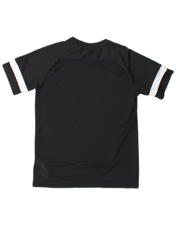 Nike Boys Dri Fit T-Shirt Top 13-14 Years XL Black Colourblock Poliester
