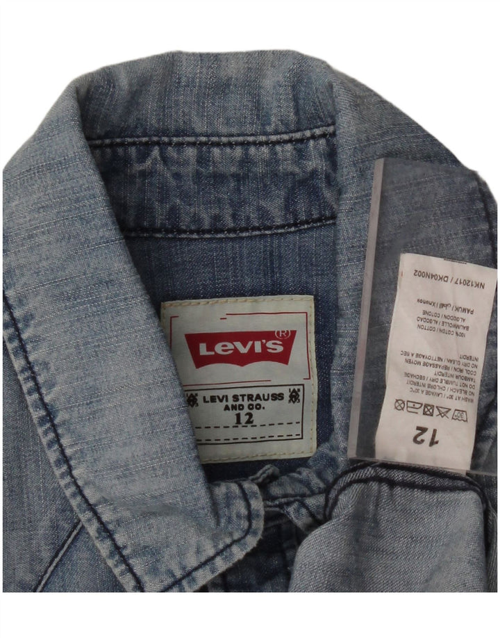 LEVI'S Boys Denim Shirt 11-12 Years Blue Cotton