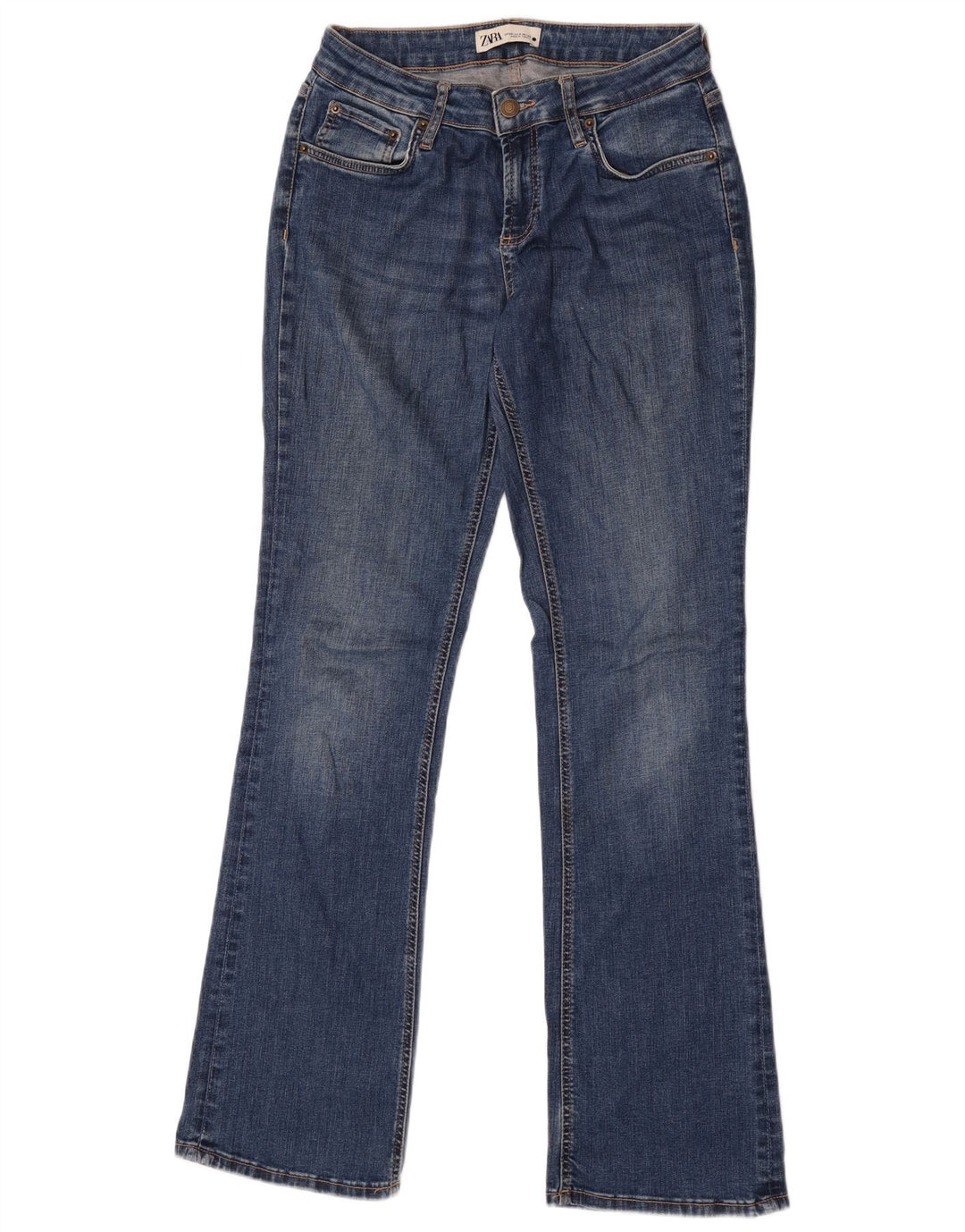 Ženske traperice Zara Bootcut EU 40 srednje W30 L32 plavi pamuk