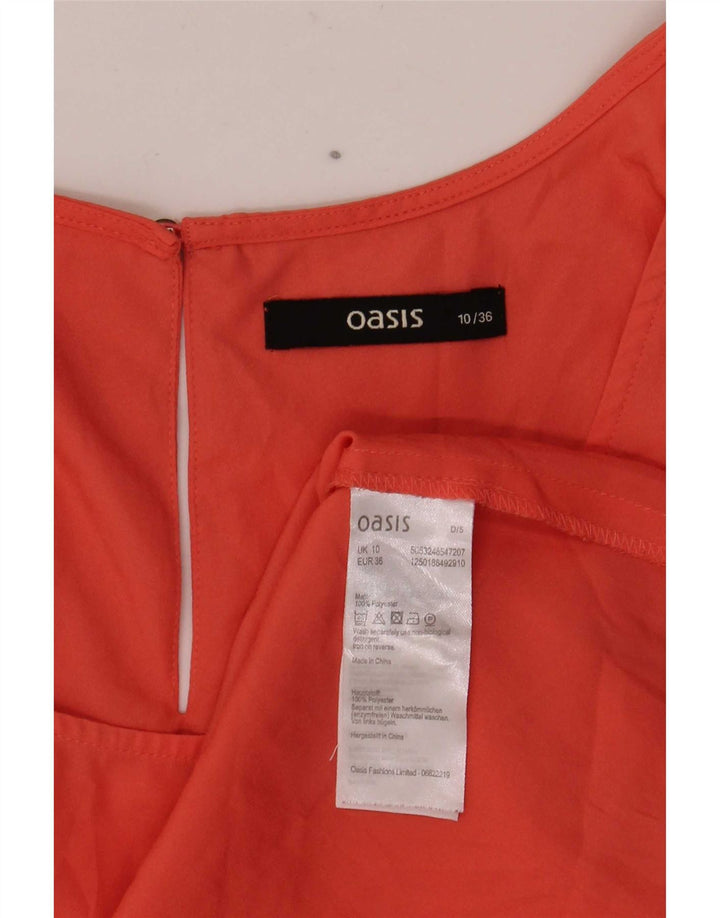 Oasis gornji dio ženske bluze bez rukava UK 10 mali narančasti poliester