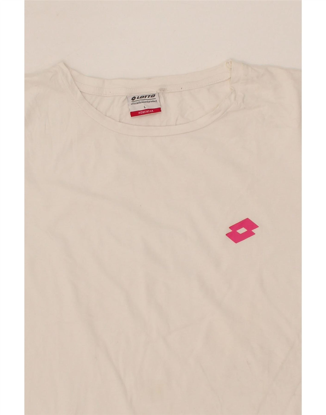 LOTTO Womens T-Shirt Top UK 16 Large White Vintage Lotto and Second-Hand Lotto from Messina Hembry 