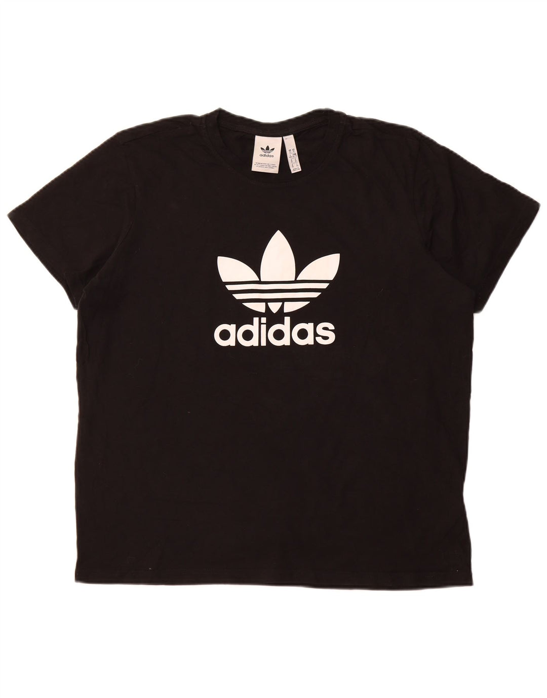 ADIDAS ženska majica kratkih rukava s grafičkim motivima UK 18 XL crni pamuk