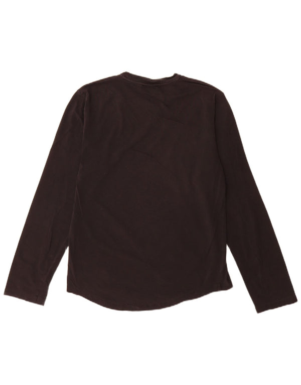 Hugo Boss Mens Top Long Sleeve Small Black Cotton