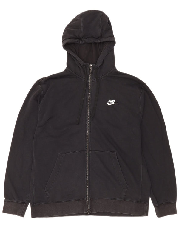 Nike muški pulover s kapuljačom s patentnim zatvaračem XL, crni pamuk