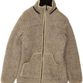 VINTAGE Mens Knit Bomber Jacket UK 36 Small Grey Flecked Vintage Vintage and Second-Hand Vintage from Messina Hembry 