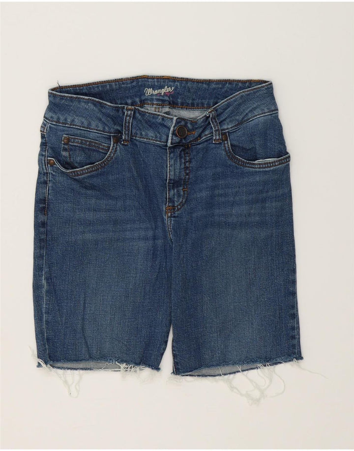 WRANGLER Womens Denim Shorts US 7 Medium W30 Blue Cotton Vintage Wrangler and Second-Hand Wrangler from Messina Hembry 