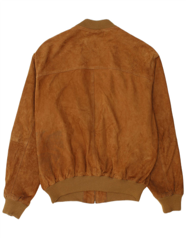 Vintage muška bomber jakna od brušene kože IT 54 2XL smeđa koža