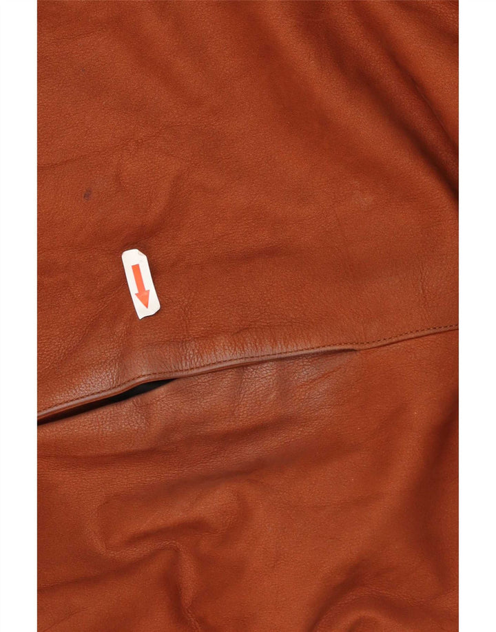 Vintage ženski kožni kaput UK 20 2XL smeđi