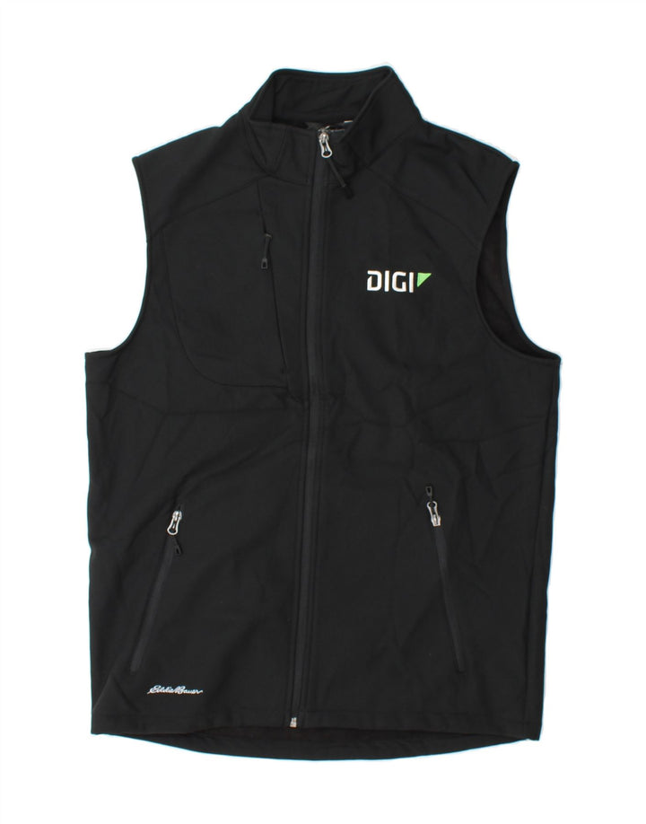 EDDIE BAUER Mens Sleeveless Tracksuit Top Jacket Medium Black Polyester Vintage Eddie Bauer and Second-Hand Eddie Bauer from Messina Hembry 