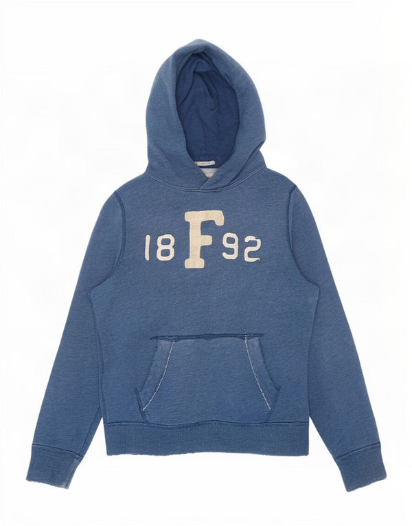 Abercrombie & Fitch muška majica s kapuljačom s kapuljačom srednje plavi pamuk