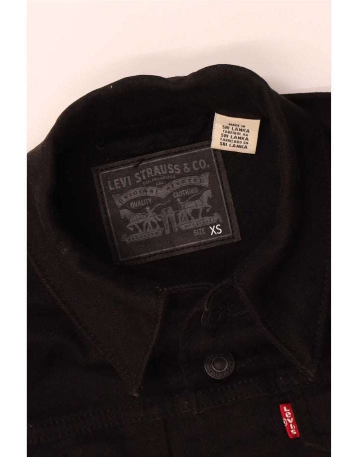 Levi's ženska traper jakna UK 6 XS crni pamuk