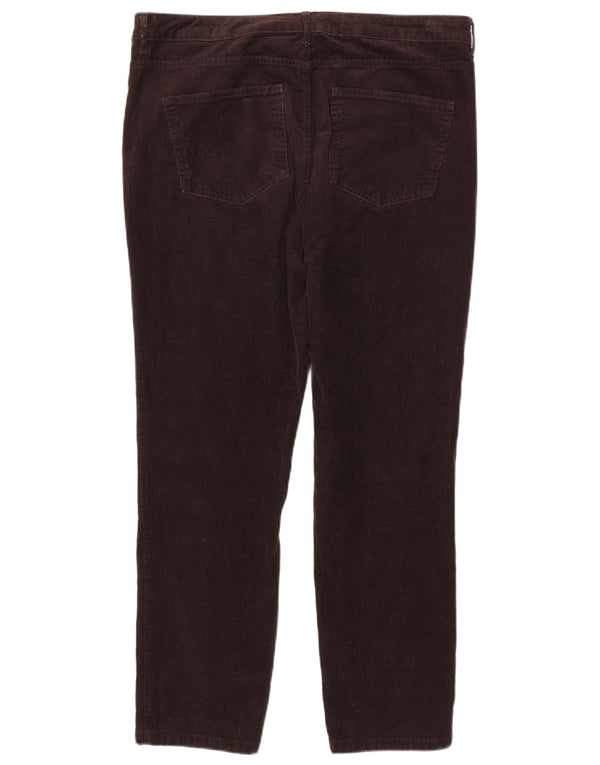 Marks & Spencer ženske uske hlače od samta UK 18 XL W36 L28 Smeđi pamuk