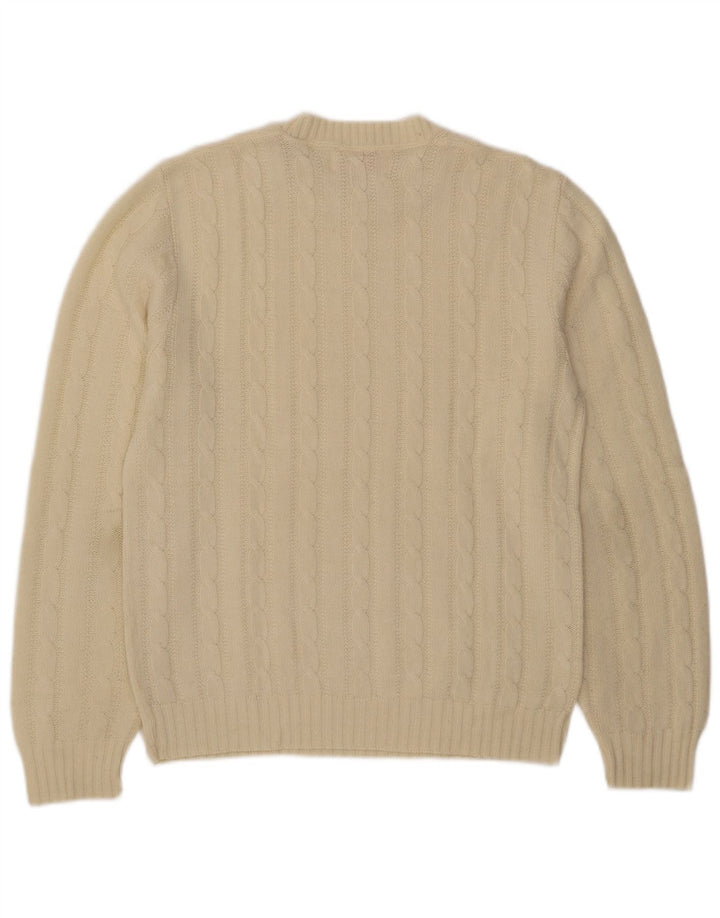 Jantzen muški džemper s okruglim izrezom srednje bijele boje