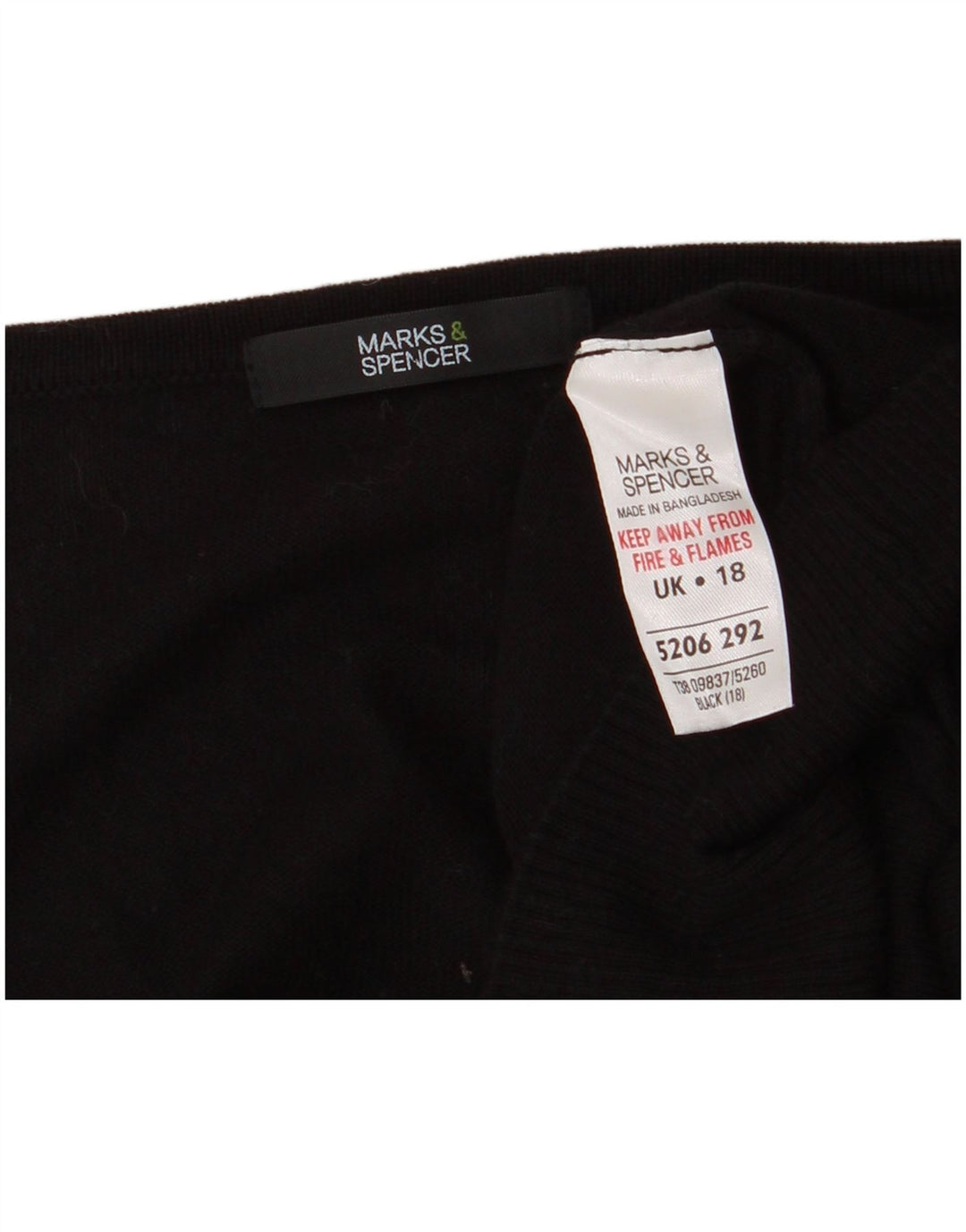MARKS & SPENCER Ženski kratki kardigan džemper s 3/4 rukavima UK 18 XL crni
