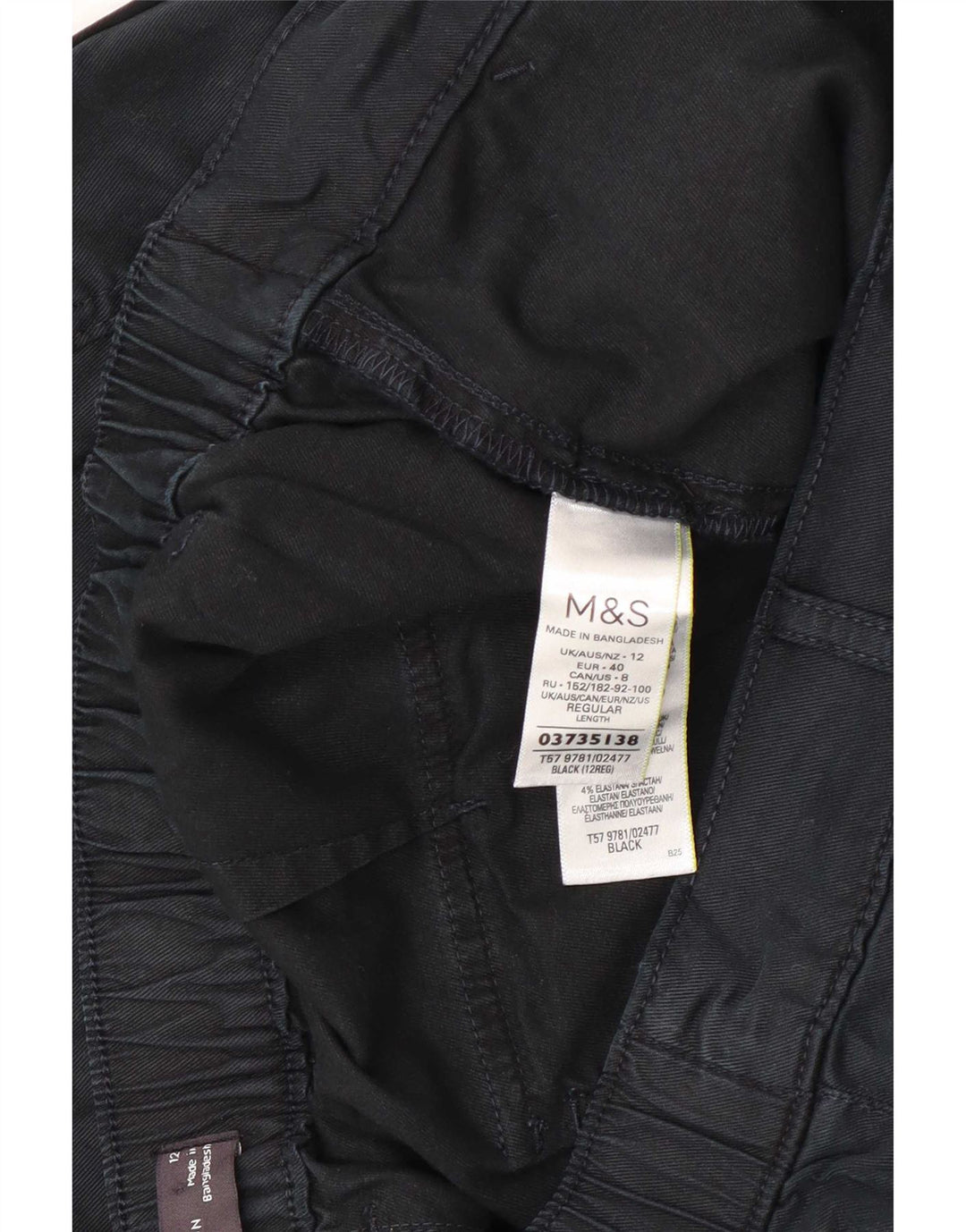 Marks & Spencer ženske kratke kargo hlače UK 12 srednje W30 L23 crne