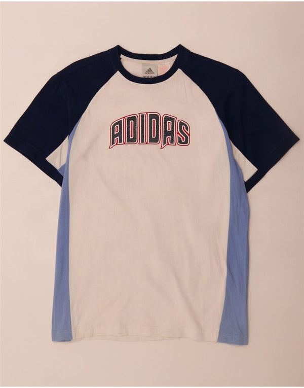 Adidas muška majica kratkih rukava s grafičkim motivima UK 34/36 Mala bijela pamuk u blokovima