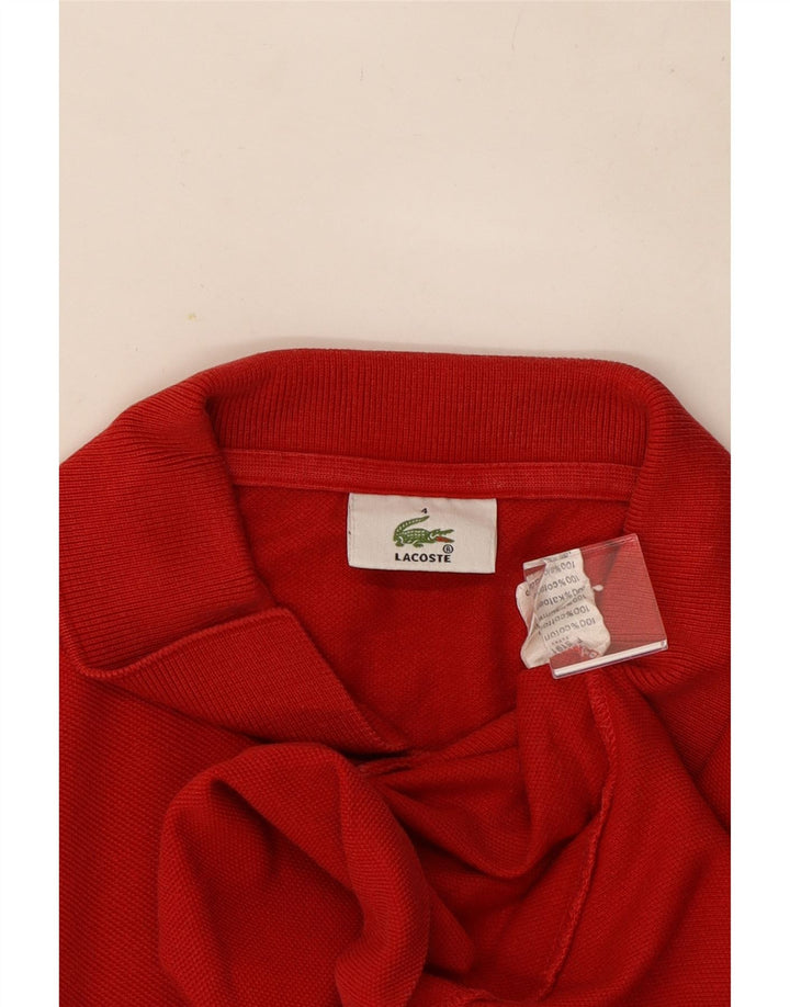 Lacoste muška polo majica veličine 4 srednje crvene pamučne boje