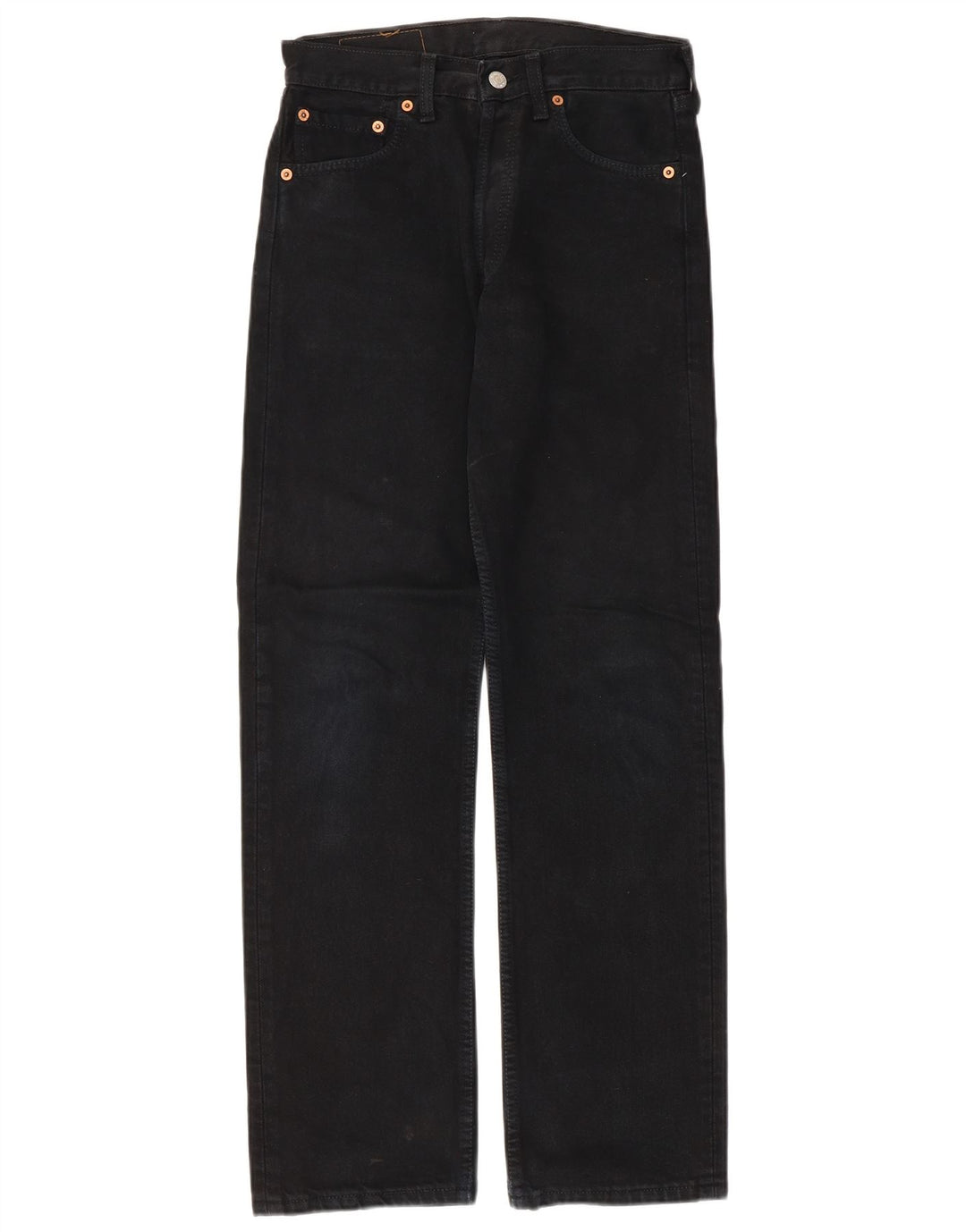 Levi's muške 501 ravne traperice W28 L30 crni pamuk