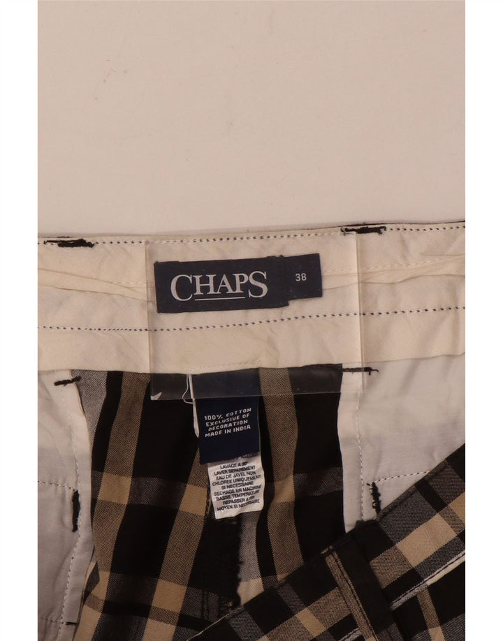 Chaps Muške chino kratke hlače W38 XL Smeđi karirani pamuk