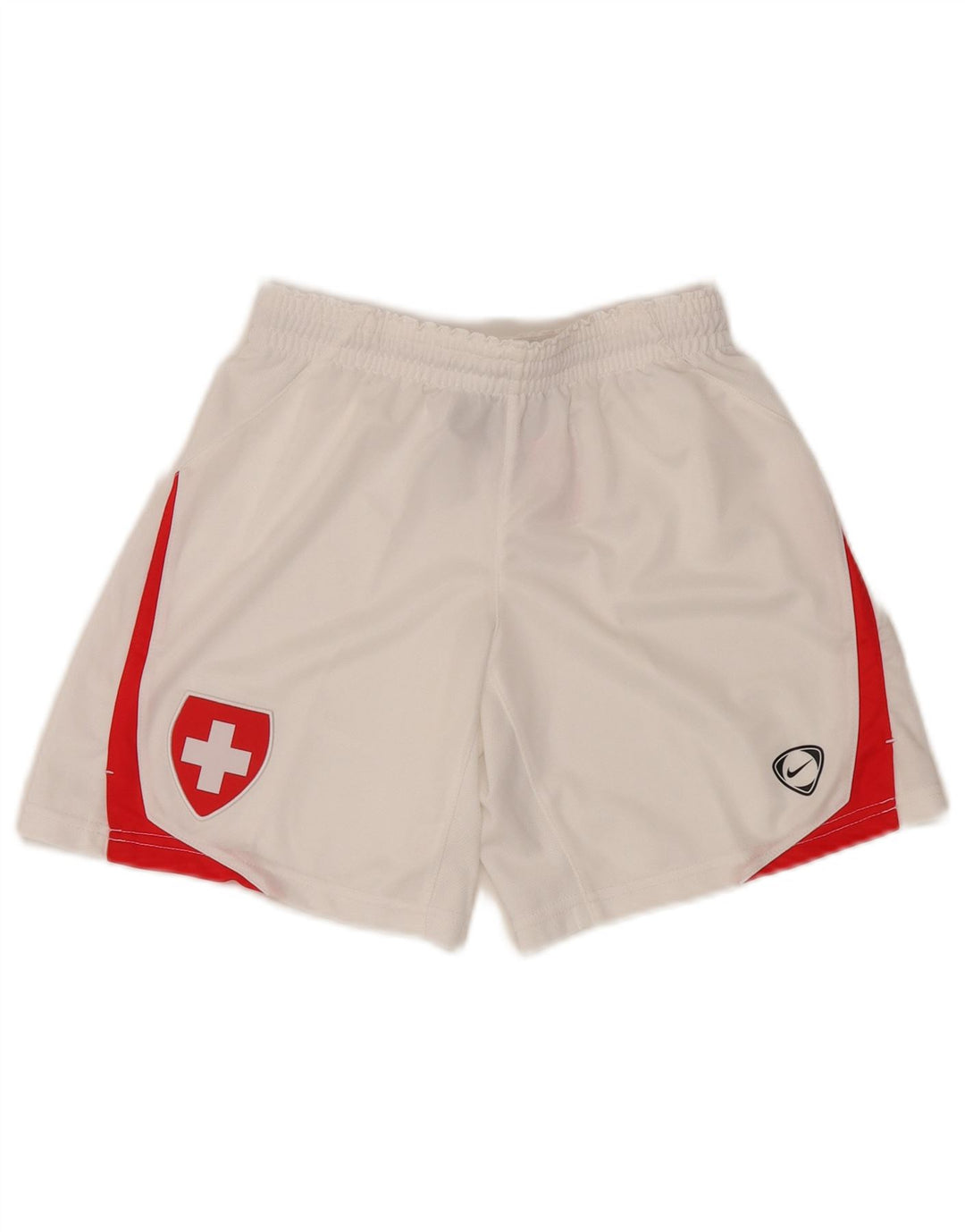 NIKE Boys Sport Shorts 10-11 Years Medium White Colourblock Polyester