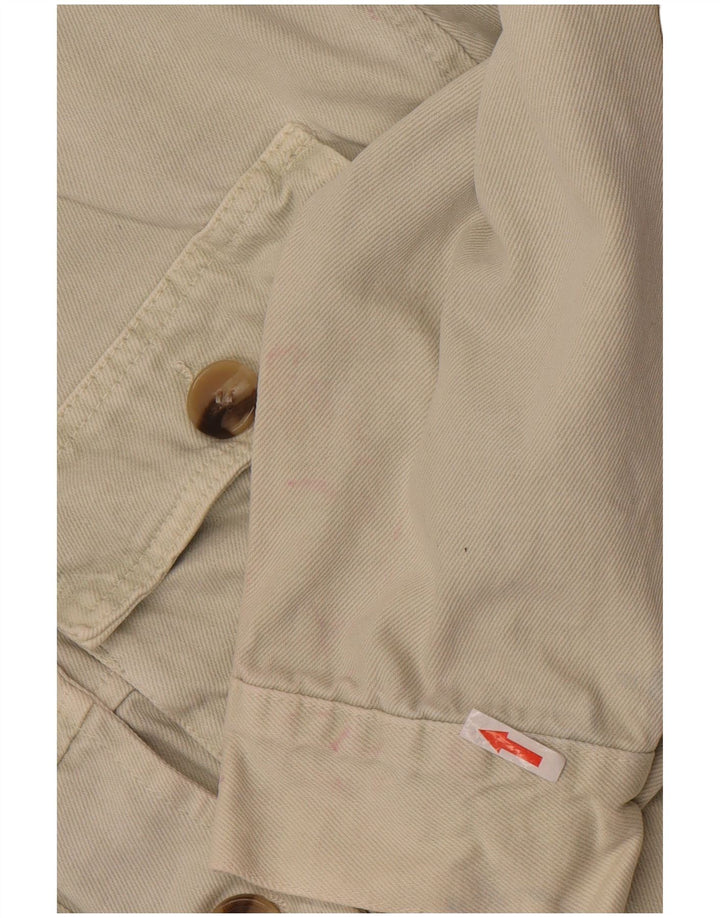 Zara ženska jakna od kratkog trapera UK 10 Small Off White Cotton