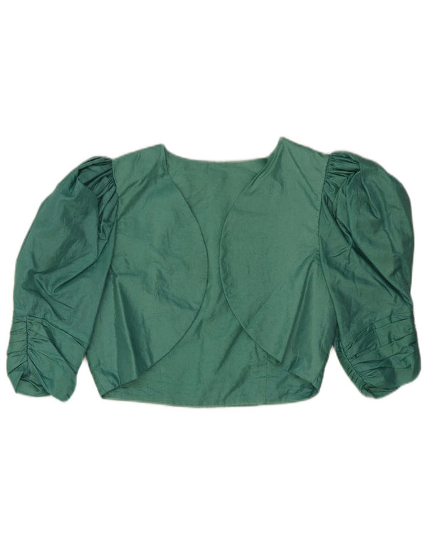 Vintage ženski bolero 3/4 rukava UK 10 Small Green