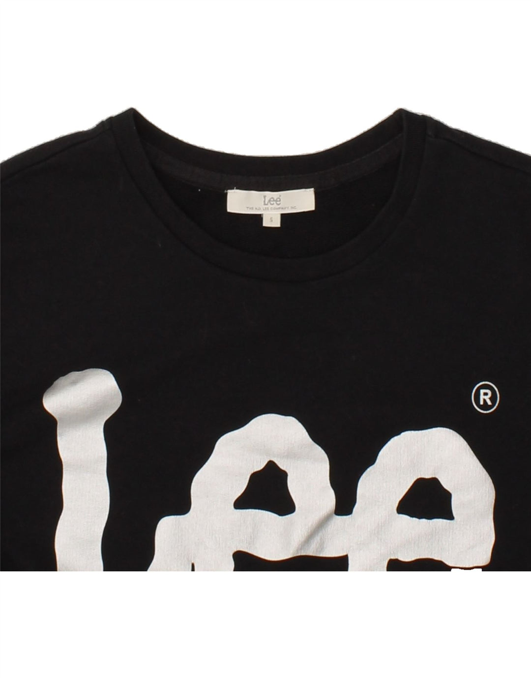 LEE Womens Graphic Sweatshirt Jumper UK 10 Small Black Cotton Vintage Lee and Second-Hand Lee from Messina Hembry 