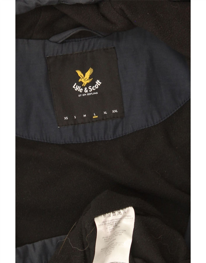 LYLE & SCOTT Muška vjetrovka s kapuljačom UK 40 Velika tamnoplava najlonska jakna