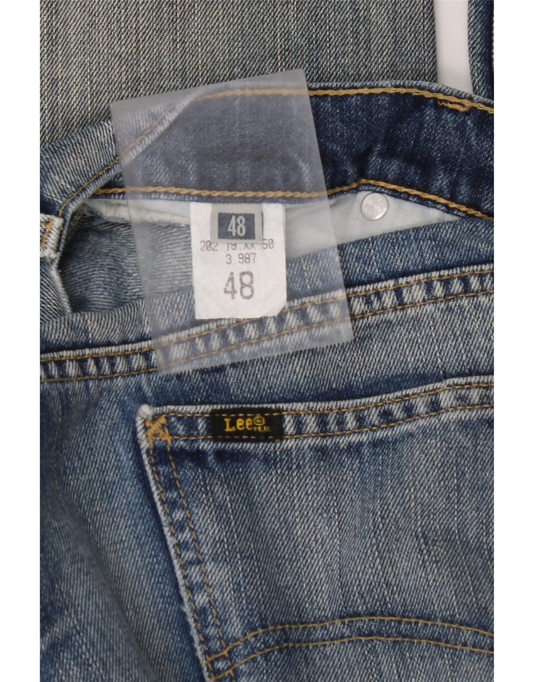 LEE Muške ravne traperice Veličina 48 W38 L29 Plavi pamuk