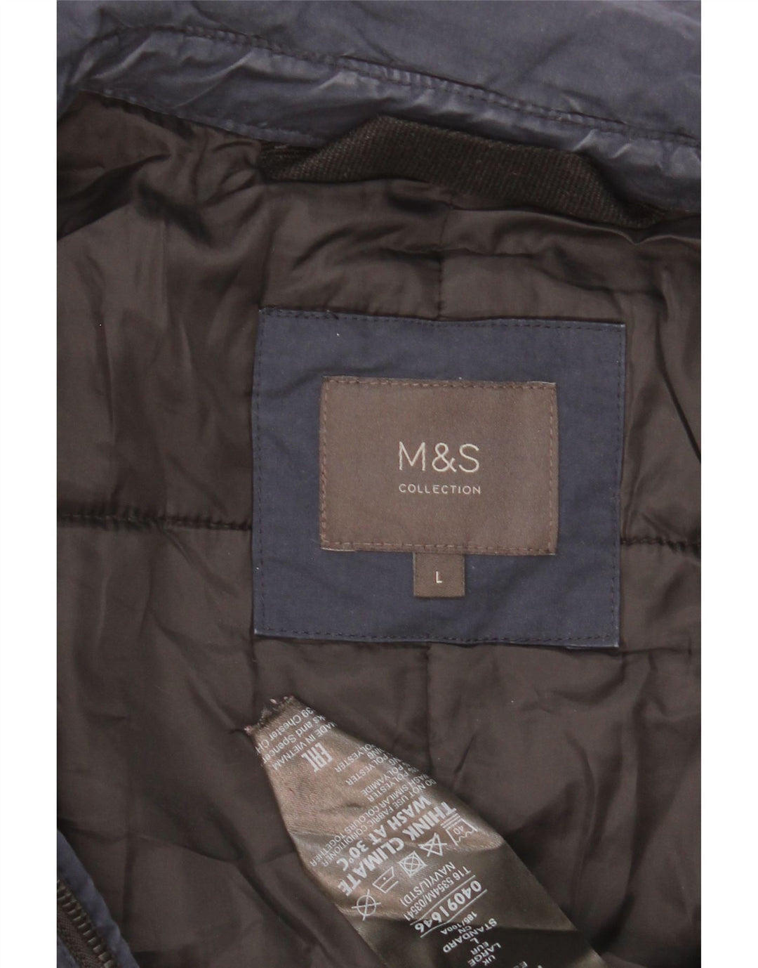 Marks & Spencer muška vjetrovka jakna UK 40 velika tamnoplava poliester