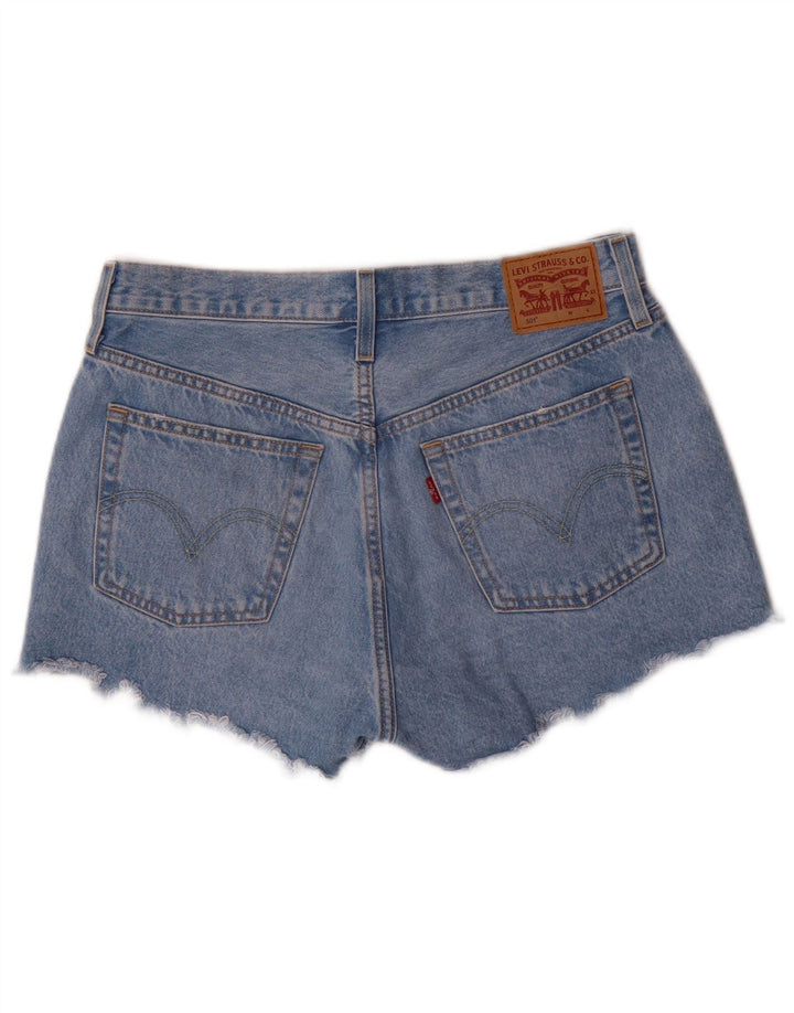 Levi's ženske 501 traper vruće hlačice W29 srednje plavi pamuk