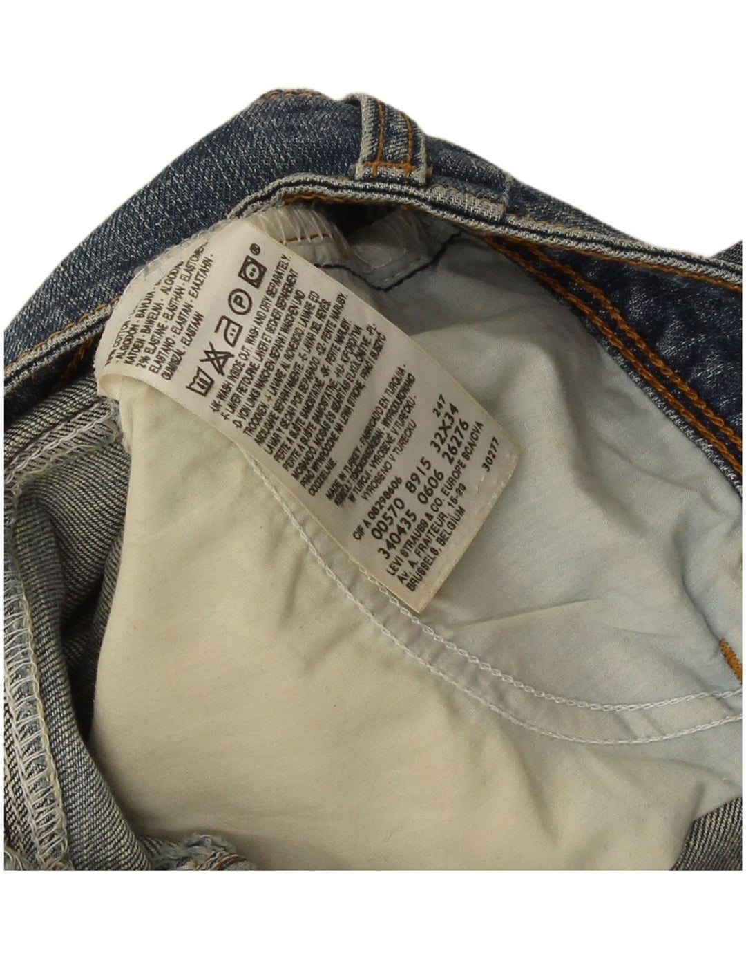 Levi's ženske 570 ravne traperice W32 L31 plavi pamuk