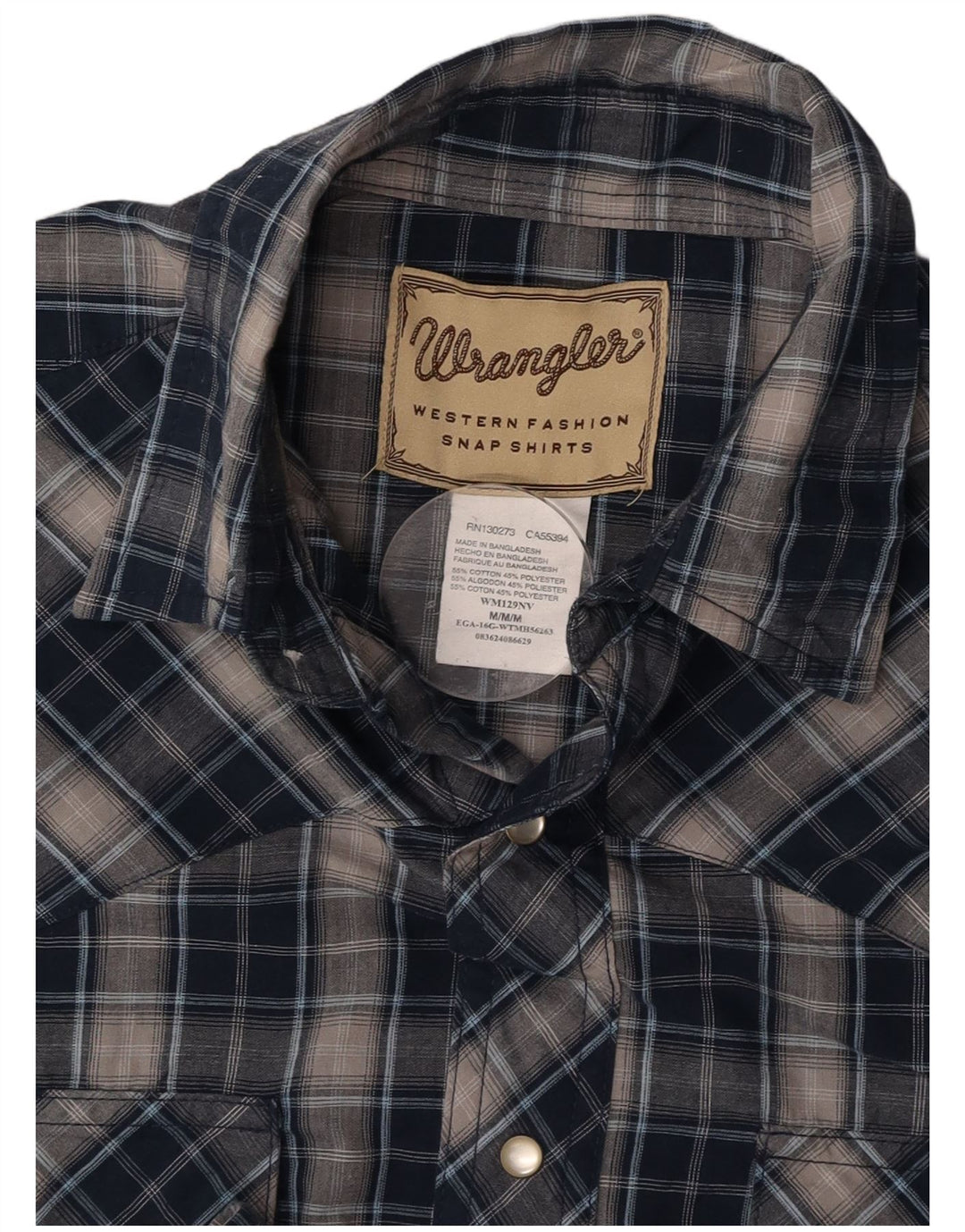 WRANGLER Muška košulja Srednja tamnoplava karirana pamuk
