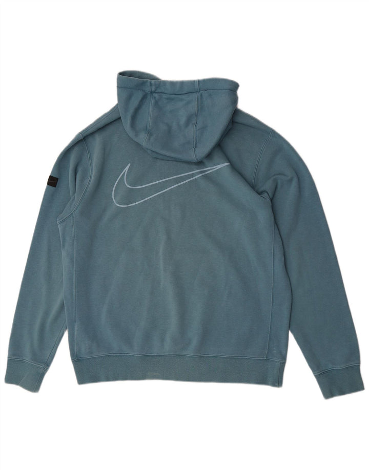 Nike muška majica s kapuljačom s kapuljačom srednje plavi pamuk