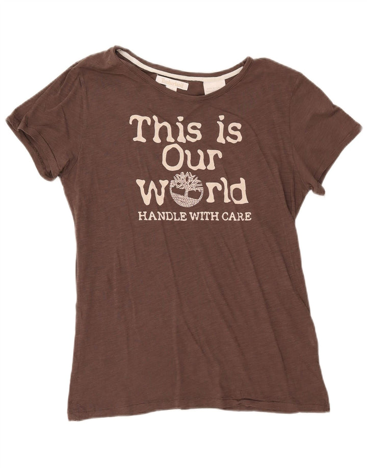 Timberland ženska majica kratkih rukava s grafičkim motivima UK 14 srednje smeđa