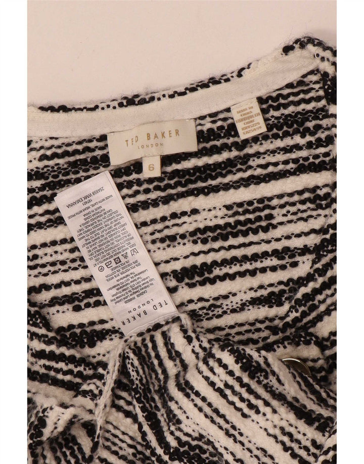 Ted Baker ženski sako s dvostrukim kopčanjem, veličina 6 2XL, crna na pruge