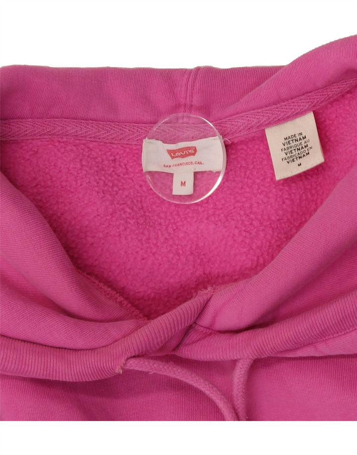 LEVI'S Womens Oversized Hoodie Jumper UK 14 Medium Pink Vintage Levi's and Second-Hand Levi's from Messina Hembry 