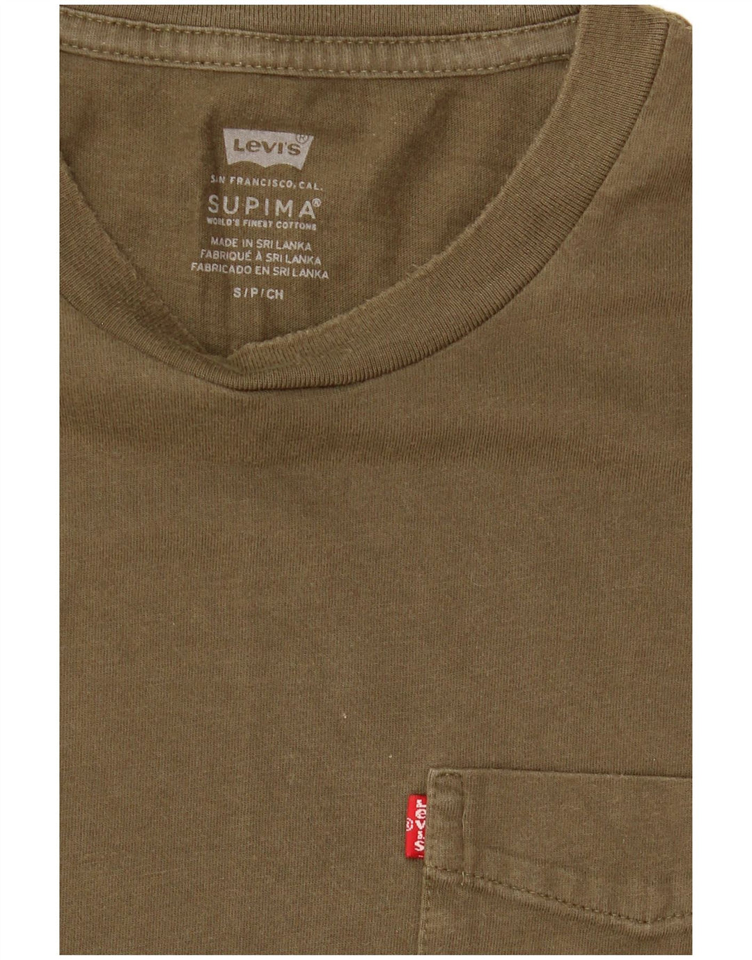 Levi's muška majica kratkih rukava, mali kaki pamuk