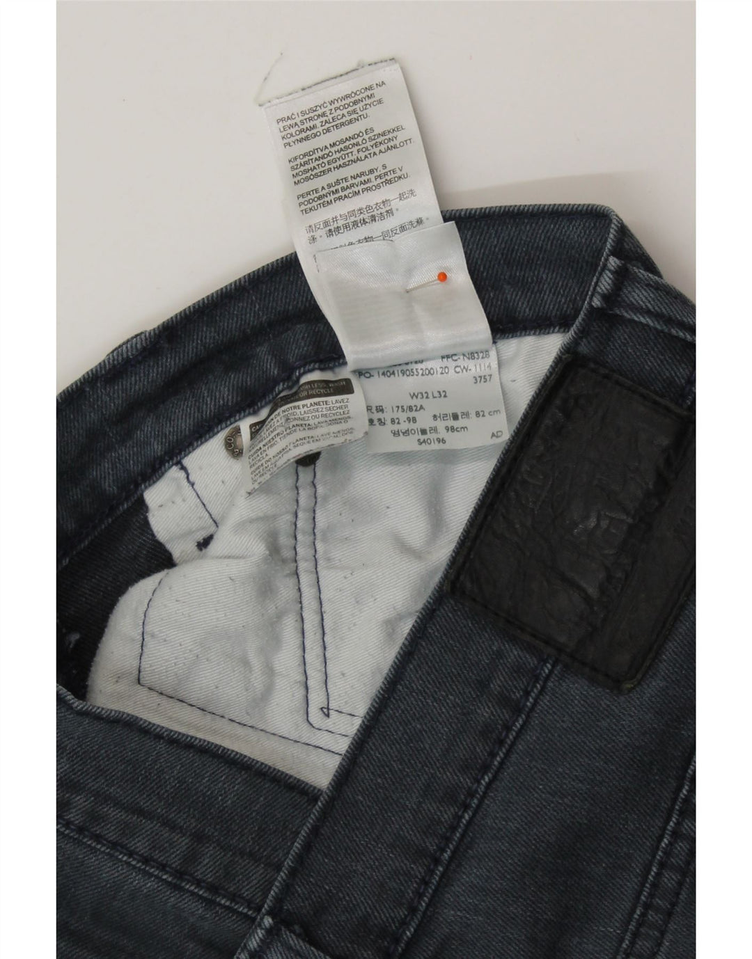 LEVI'S Muške uske traperice W32 L27 Sivi pamuk