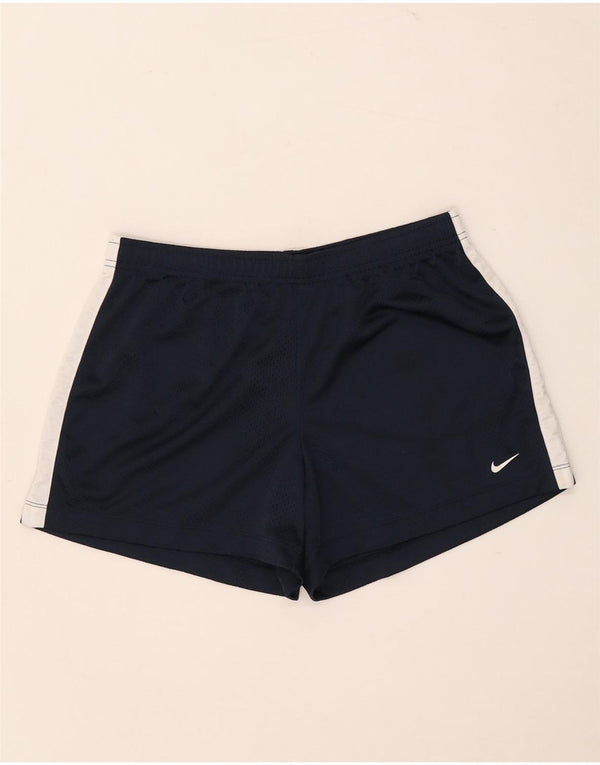 Nike ženske sportske kratke hlače US 12/14 velike tamnoplave poliesterske boje