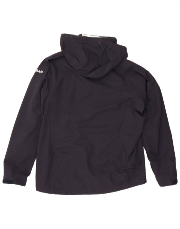 SLAM Mens Hooded Rain Jacket UK 36 Small Navy Blue Nylon