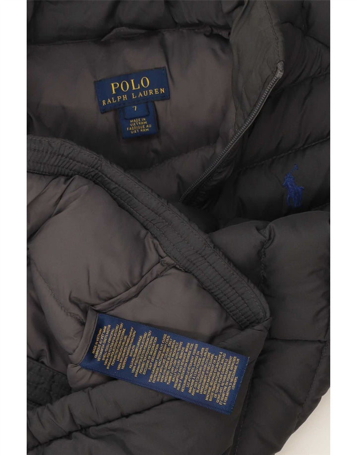 Podstavljena jakna Polo Ralph Lauren za dječake 6-7 godina, siva poliester