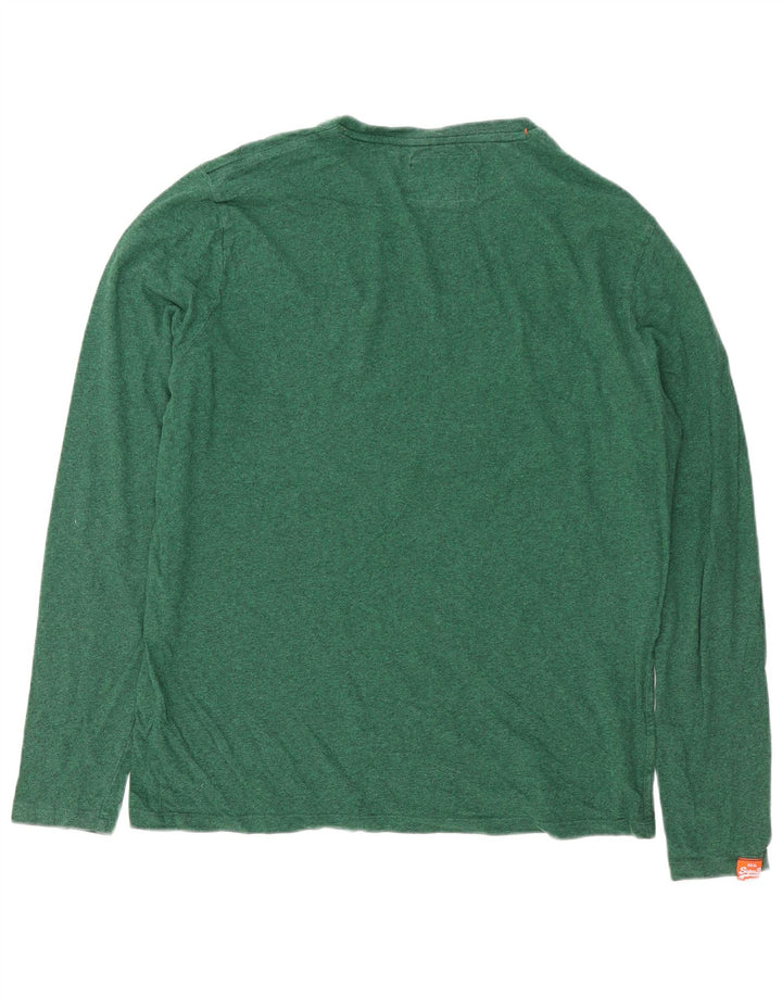 Superdry muška majica dugih rukava 2XL zelene fleke