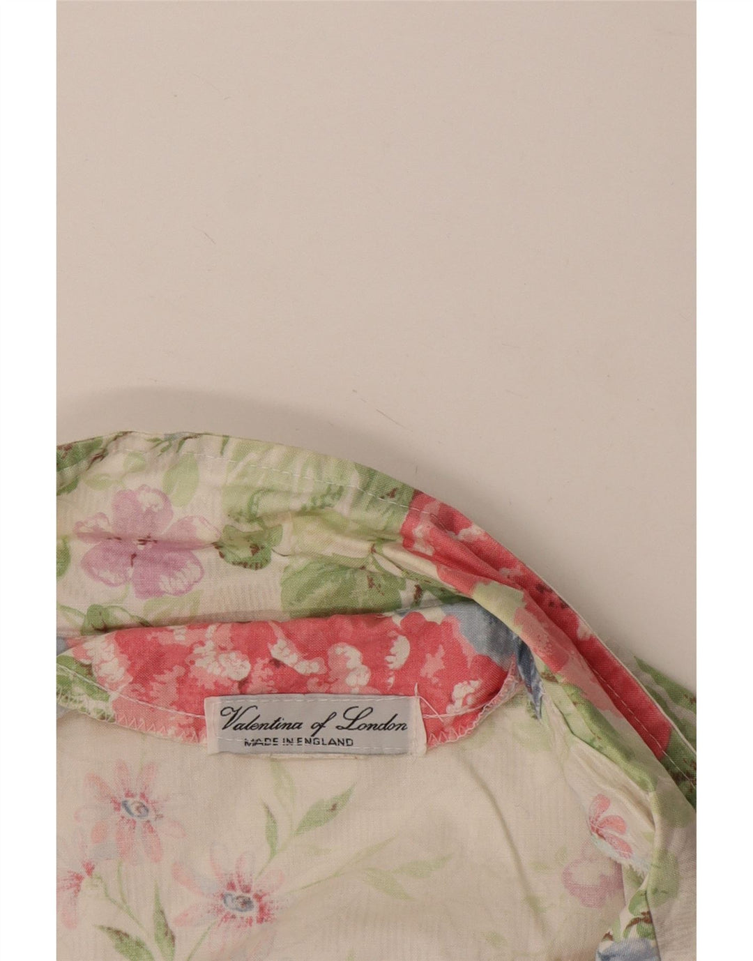 VINTAGE ženska jakna sa jaknom 3/4 rukava UK 14 Srednje bijela cvjetna