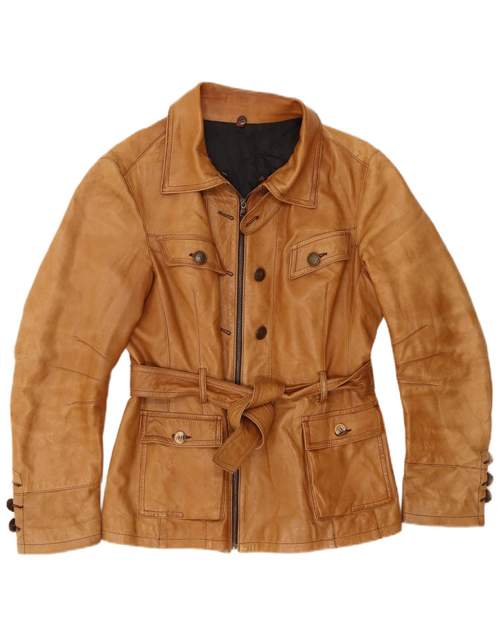 Vintage ženska kožna jakna IT 50 XL bež koža