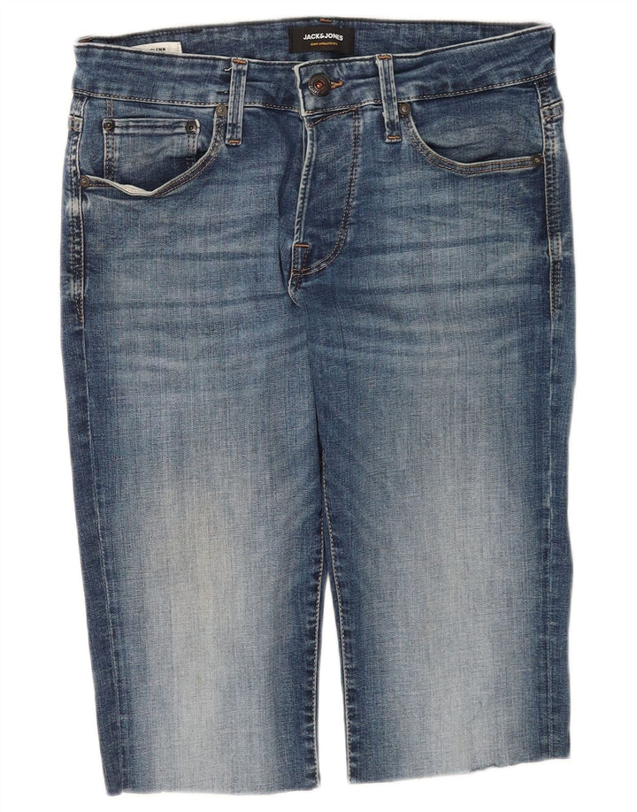 Jack & Jones muške traper kratke hlače W31 srednje plavi pamuk