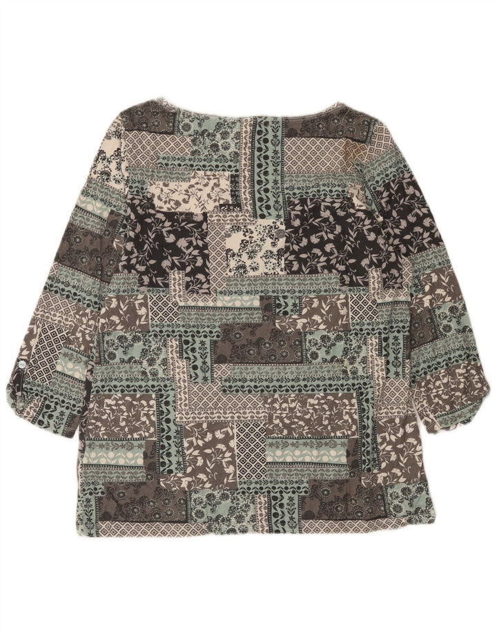 WHITE STUFF Top ženske bluze UK 12 srednje raznobojni patchwork