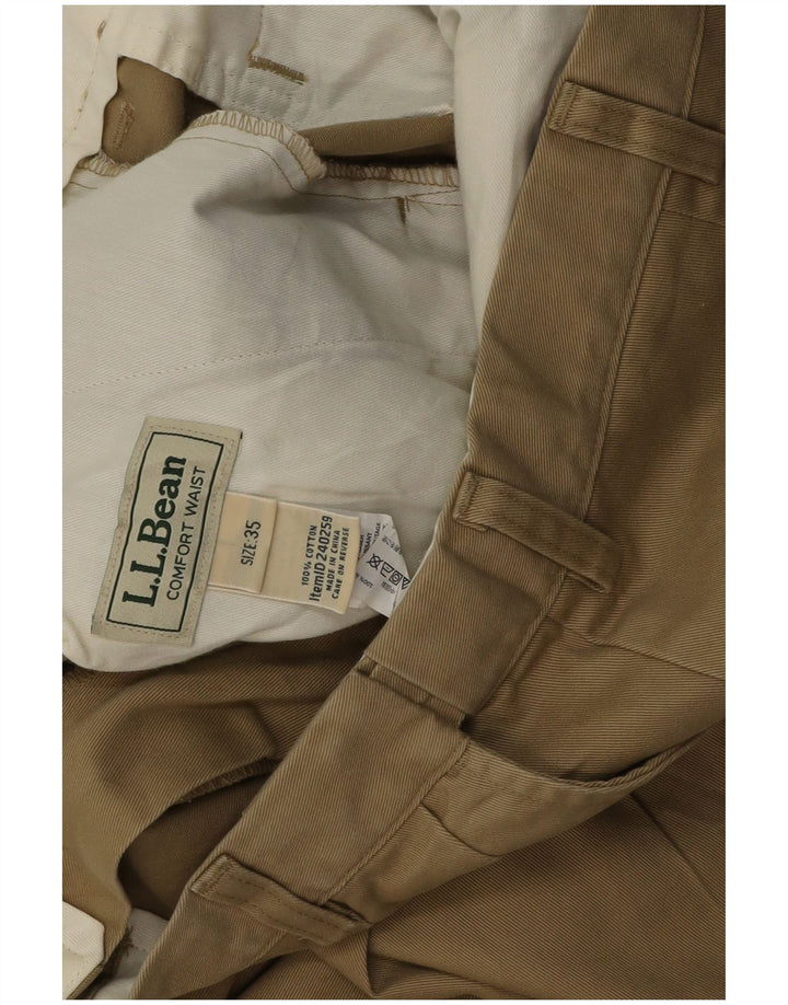 L.L.Bean muške chino kratke hlače s štipaljkama W35 veliki kaki pamuk
